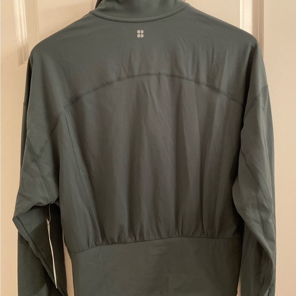Sweaty Betty Super Soft Zip Up Bomber - NWT - Medium - Trek Green - Picture 12 of 13